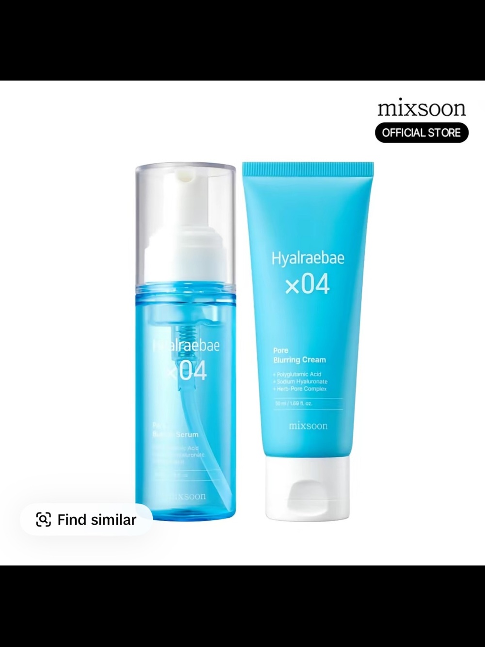 Hyal 4X Pore Blur Duo | Pore Bubble Serum + Blurring Cream with Niacinamide Set